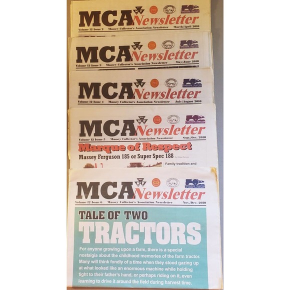 Massey Collectors Association Newsletter 5 Issues 2010 - Picture 1 of 6